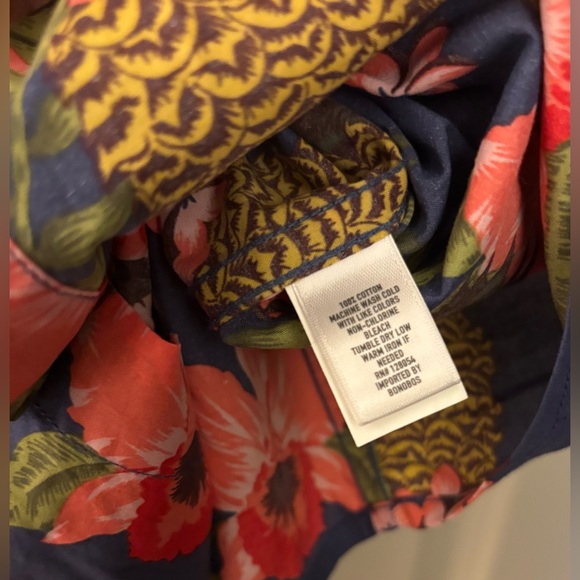 Bonobos Hawaiian/Floral Print 100% Cotton Short Sleeve Button Down, Size M - Picture 4 of 7